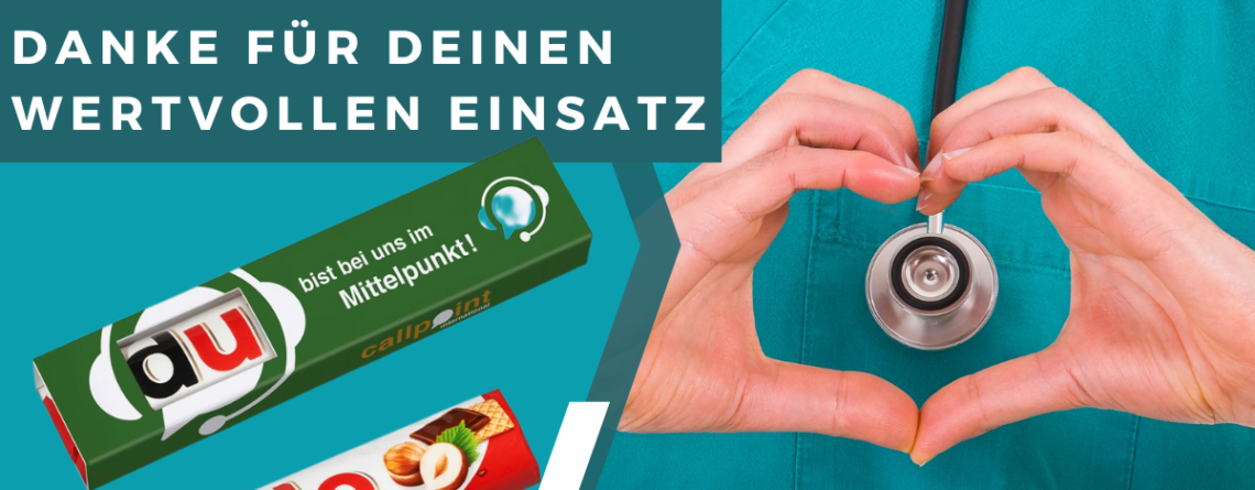 Ein Dankeschön für die Pflegekräfte - Werbeartikel zur Mitrbeiterbindung