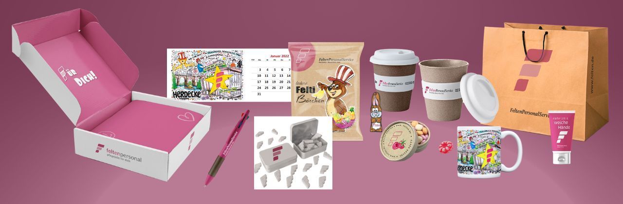 Mitarbeitergeschenke und Kundengeschenke Felten Personal Service.