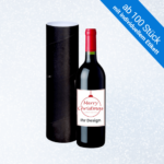 Rotwein mit individuellem Etikett