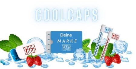 CoolCaps Messegeschenk Giveaway mit Logo für frischen Atem.