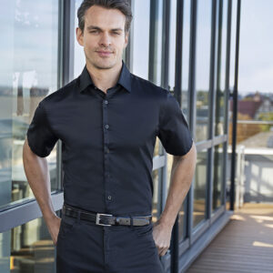 KARLOWSKY Kurzarm Herrenhemd Active-Stretch in Slim-Fit